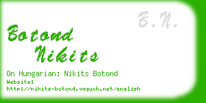 botond nikits business card